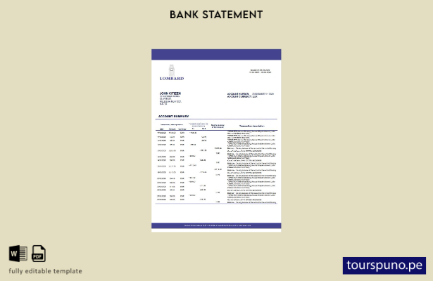 listo para imprimir Malta Lombard Bank Malta p.l.c. plantilla de word   extracto
